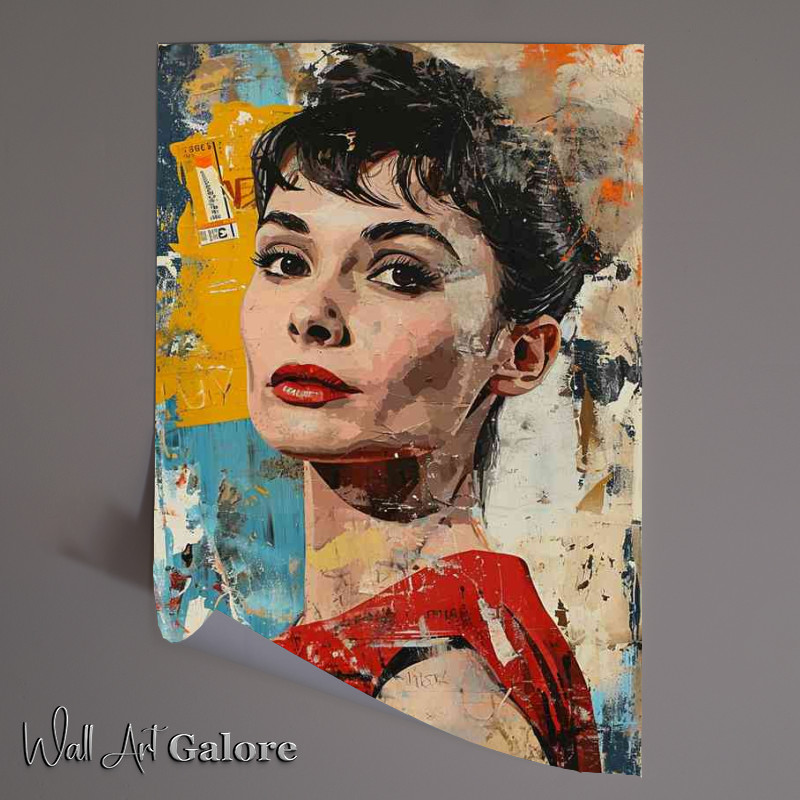 Buy Unframed Poster : (lady actress painted srteet art style)