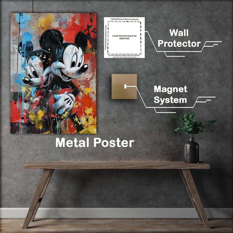 Buy Metal Poster : (splatters in love urban street art)