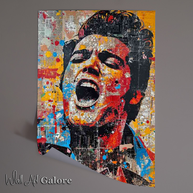 Buy Unframed Poster : (we will rock you by elvis in the style of contemporary)