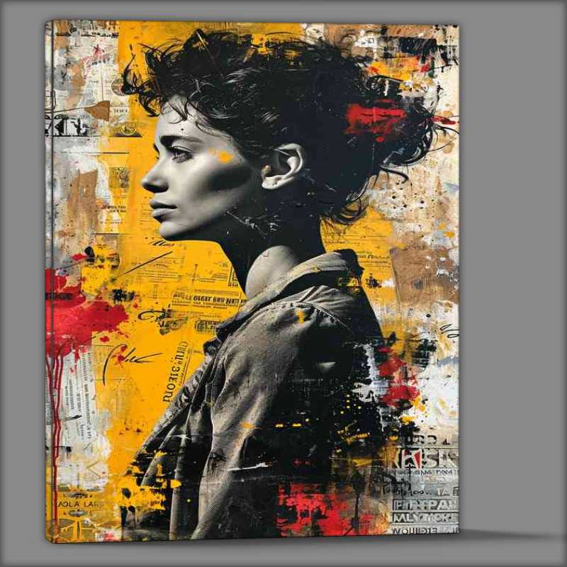 Buy Canvas : (woman surrounded by paper art)