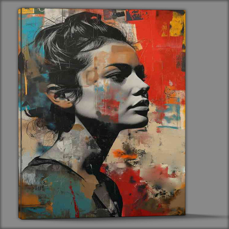 Buy Canvas : (womans face street art style)