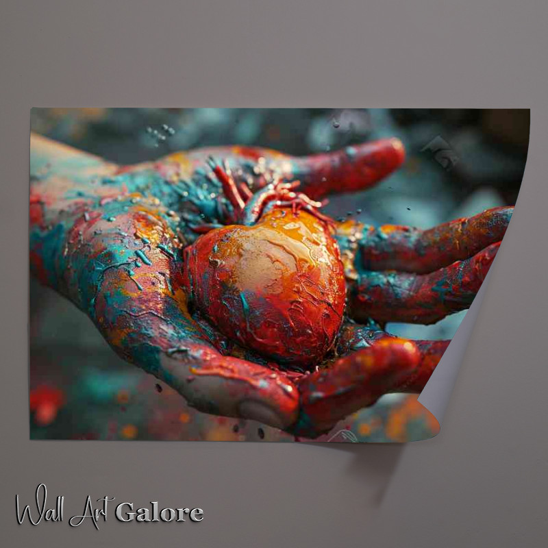 Buy Unframed Poster : (A heart in your hand clolourful)