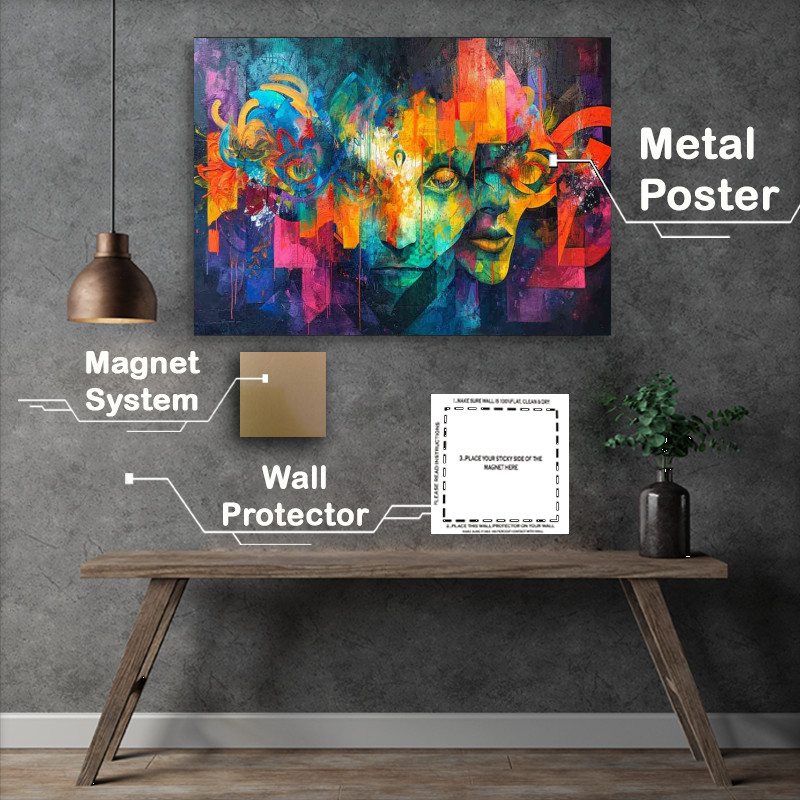 Buy Metal Poster : (All about the face graffiti)