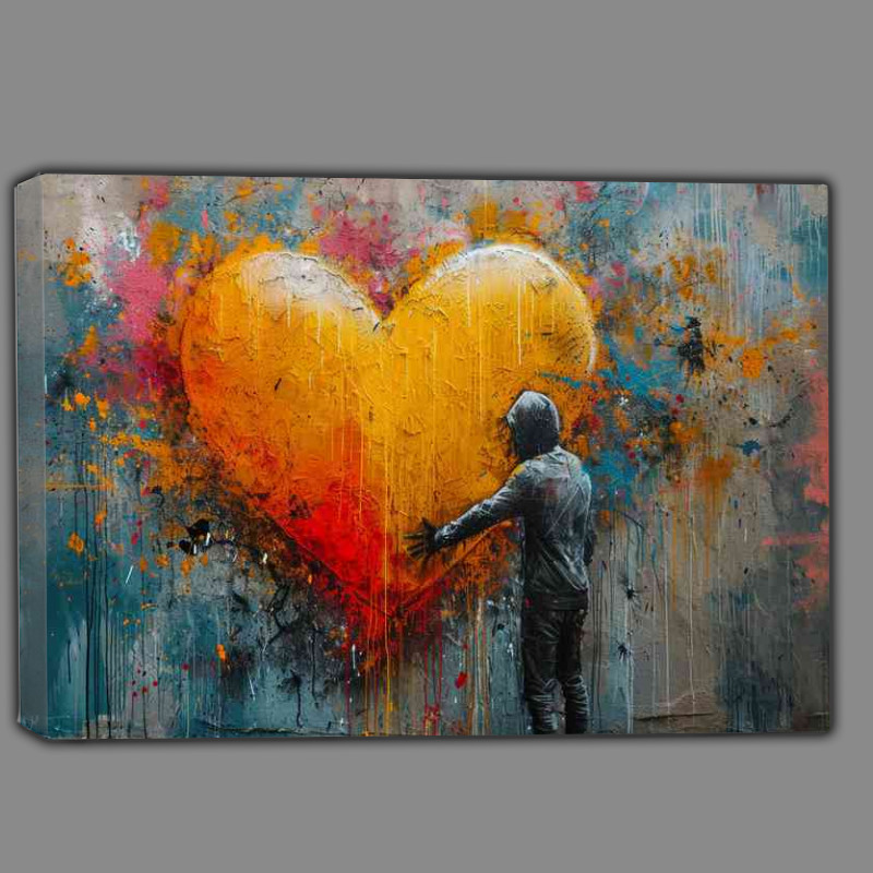 Buy Canvas : (Banksy inspired sharing street love)