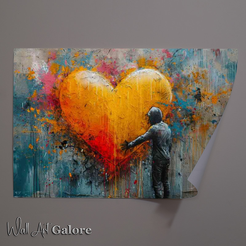 Buy Unframed Poster : (Banksy inspired sharing street love)