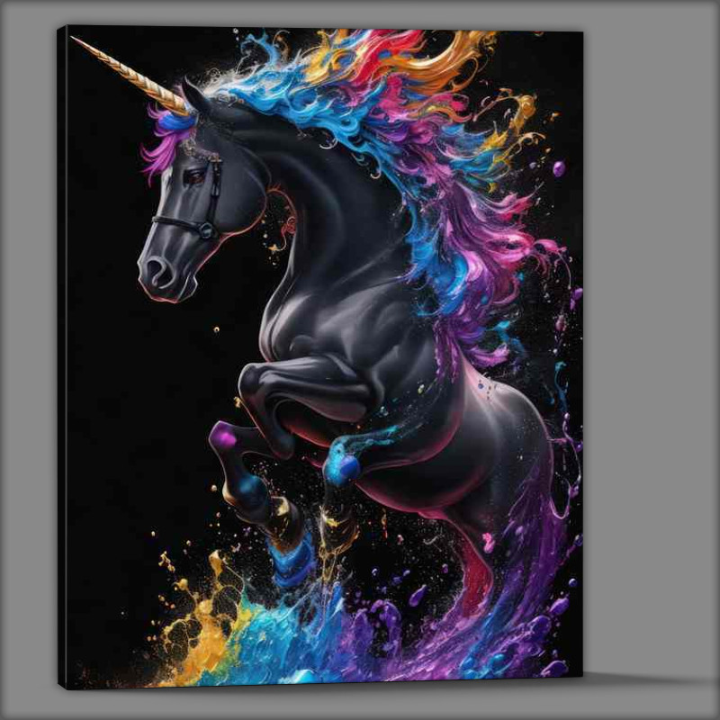 Buy Canvas : (Unicorn magical colours with a hint of splash art)