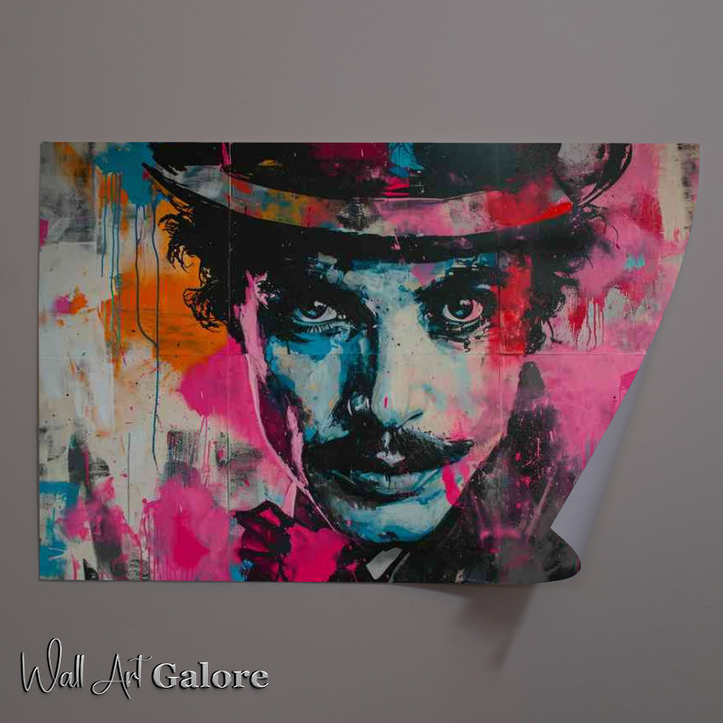 Buy Unframed Poster : (Charlie chaplin and spalsh art)