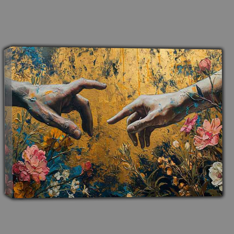 Buy Canvas : (Creation of two lovers and flowers)