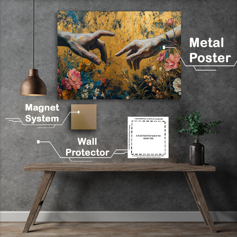 Buy Metal Poster : (Creation of two lovers and flowers)