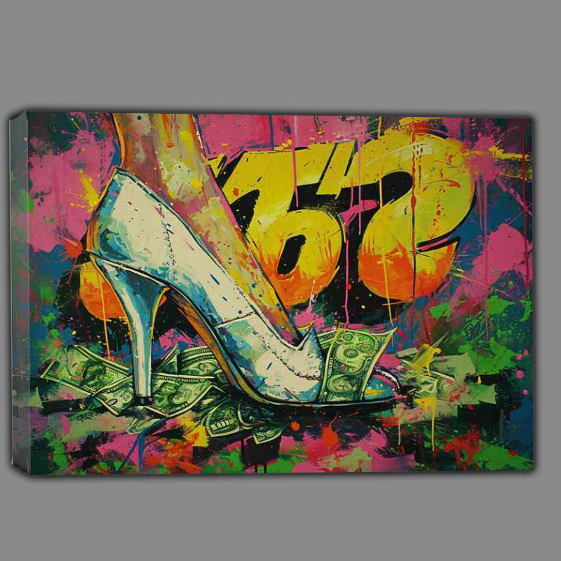 Buy Canvas : (Dollar bills and fancy shoes)