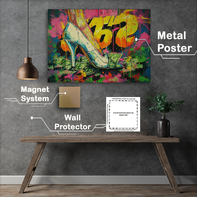 Buy Metal Poster : (Dollar bills and fancy shoes)