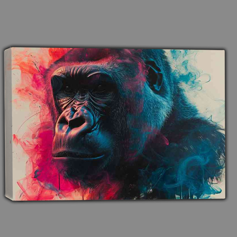 Buy Canvas : (Gorilla in the red mist graffiti)
