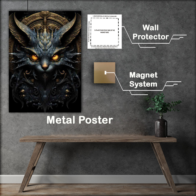 Buy Metal Poster : (Vampire bat in the moon)
