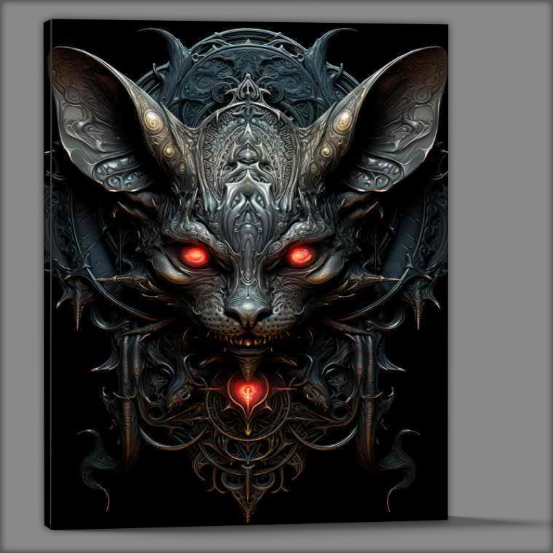 Buy Canvas : (Vampire bat in the moon with red eyes)