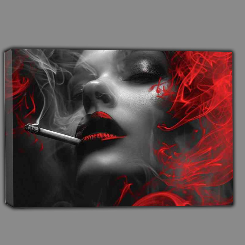 Buy Canvas : (Lady with the red lips)