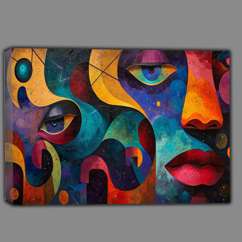 Buy Canvas : (Looking over you painted street graffiti)