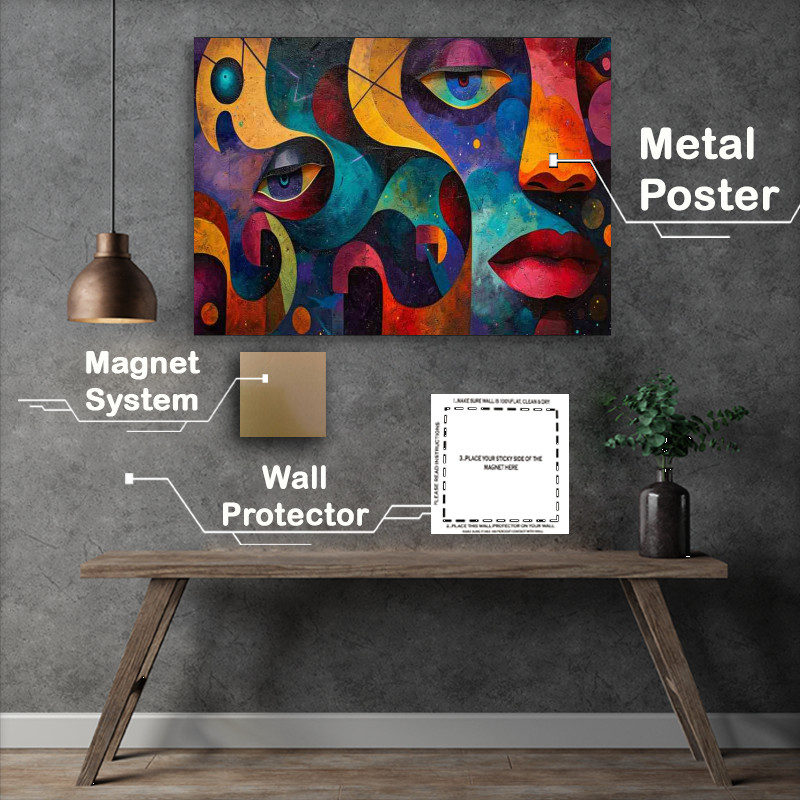 Buy Metal Poster : (Looking over you painted street graffiti)