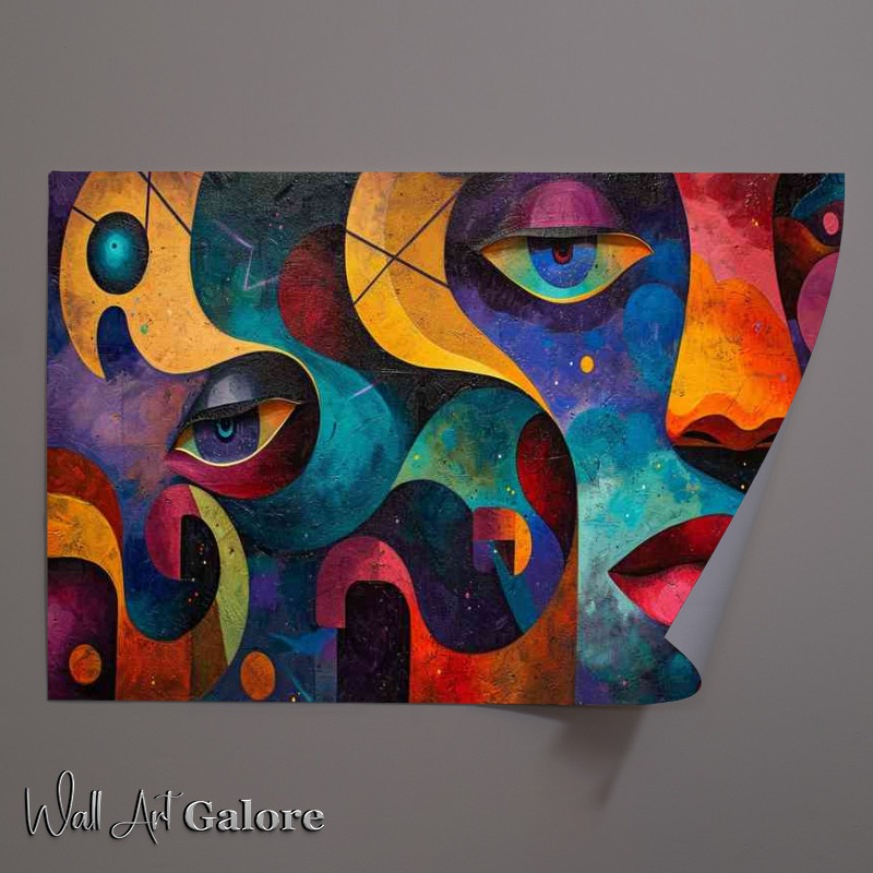 Buy Unframed Poster : (Looking over you painted street graffiti)