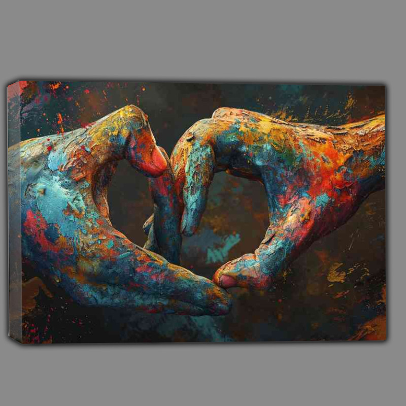 Buy Canvas : (Love hands street graffiti art)