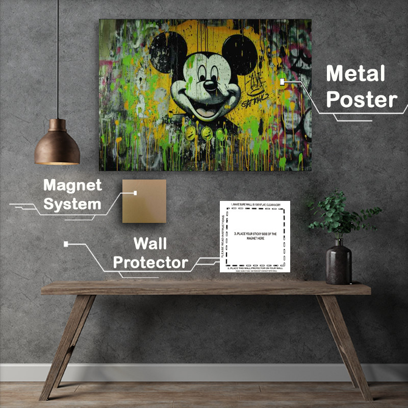Buy Metal Poster : (Money and graffiti art)
