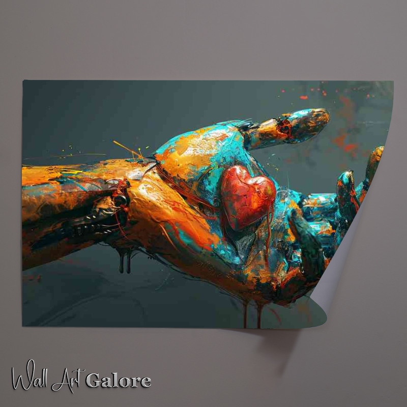 Buy Unframed Poster : (My heart in your hands painted style art)