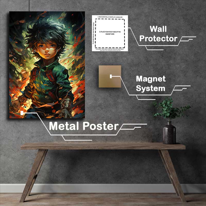 Buy Metal Poster : (Twilight lord a boy with lightning flying all over)