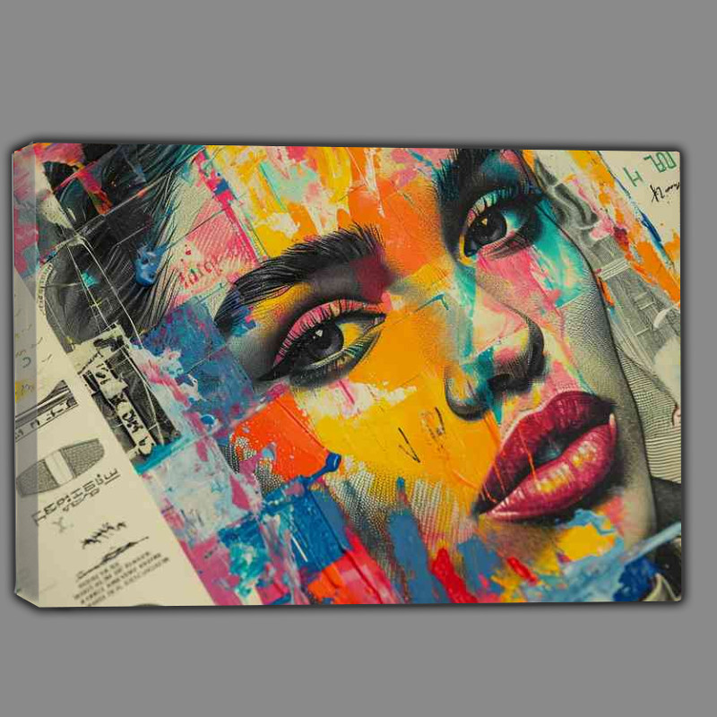 Buy Canvas : (Street art girl mixed style)