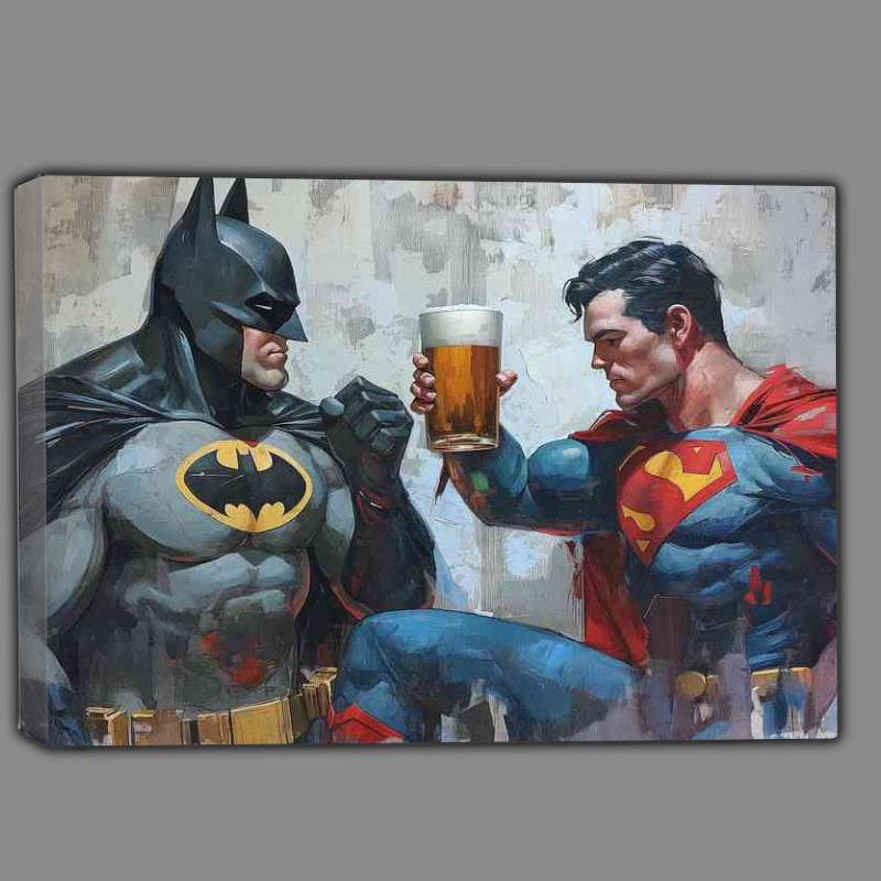 Buy Canvas : (Super heros havin a beer)