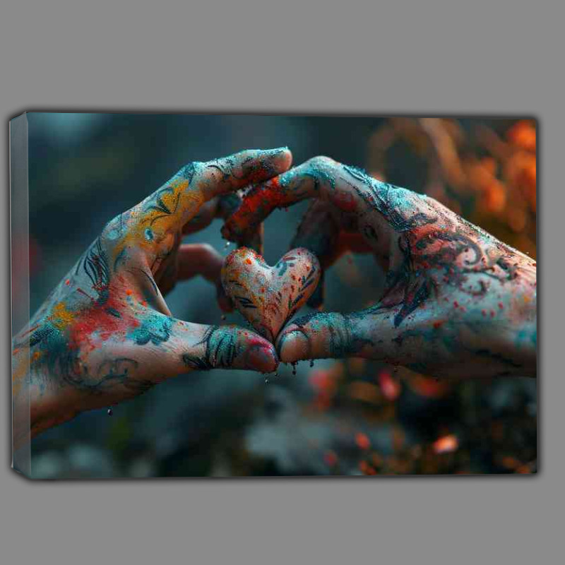 Buy Canvas : (Tattooed love hands)