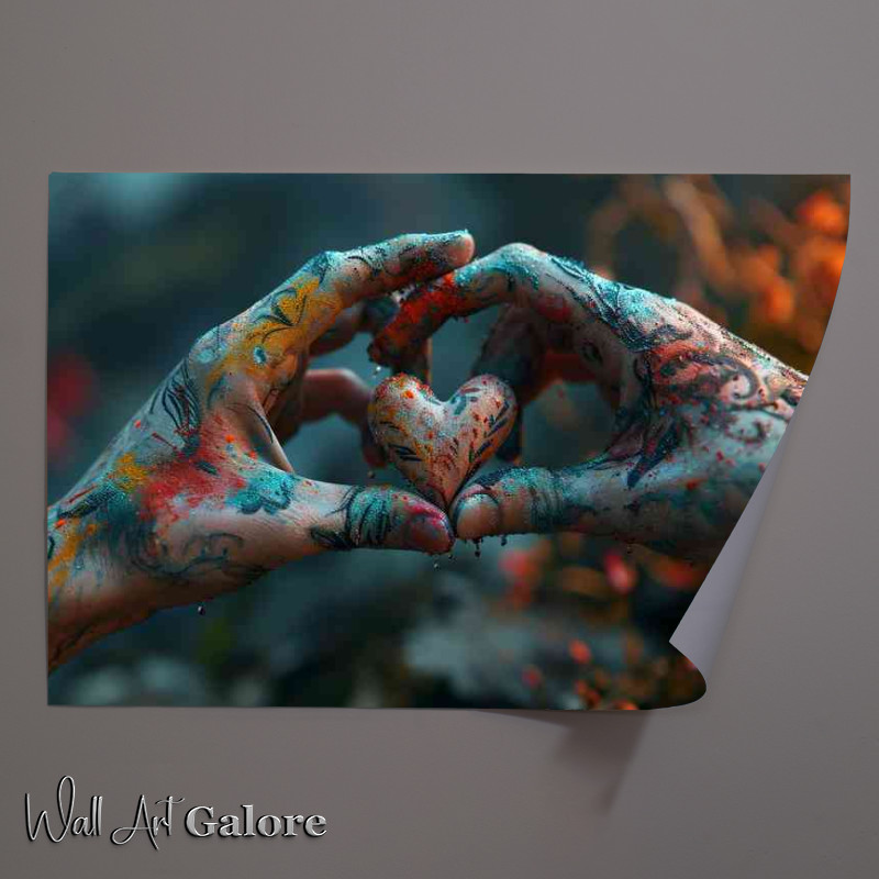Buy Unframed Poster : (Tattooed love hands)