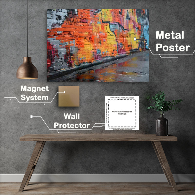 Buy Metal Poster : (The street art wall)