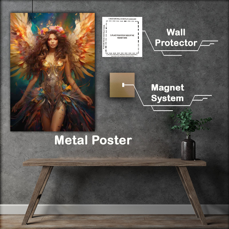 Buy Metal Poster : (Woman has the wings of an angel)