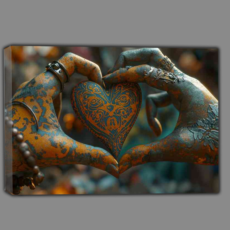 Buy Canvas : (Two hands love heart)
