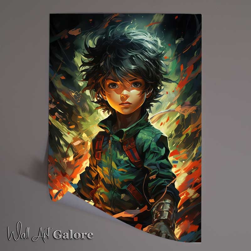 Buy Unframed Poster : (Twilight lord a boy with lightning flying all over)