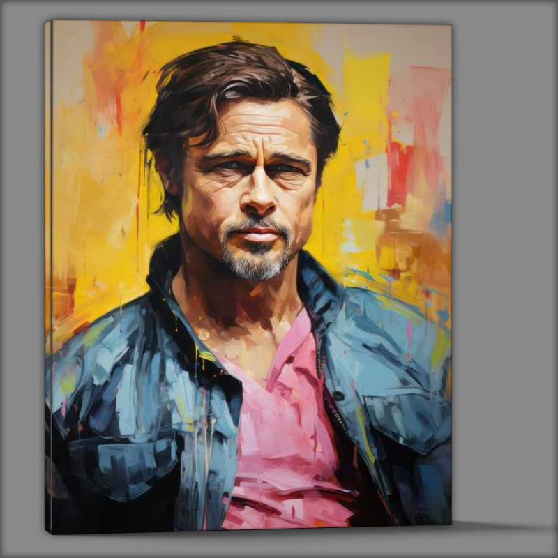 Buy Canvas : (Brad Pitt Very colourful)