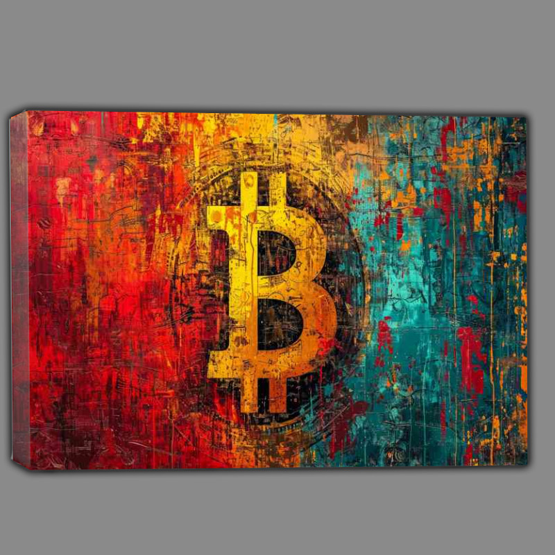 Buy Canvas : (wall graffiti bit coins)
