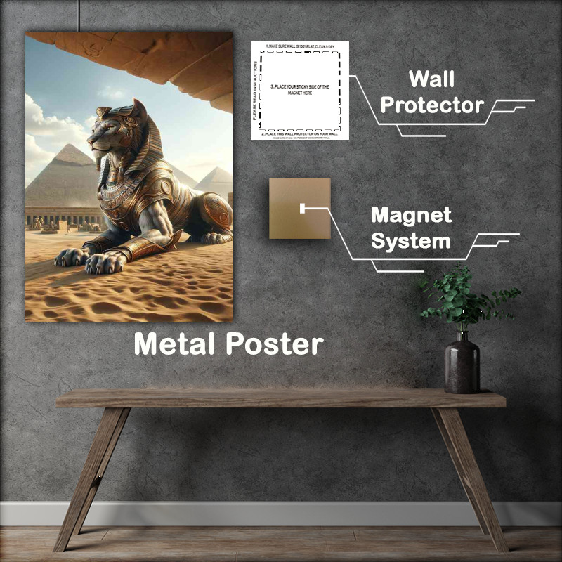 Buy Metal Poster : (A majestic sphinx with the body of a lion)