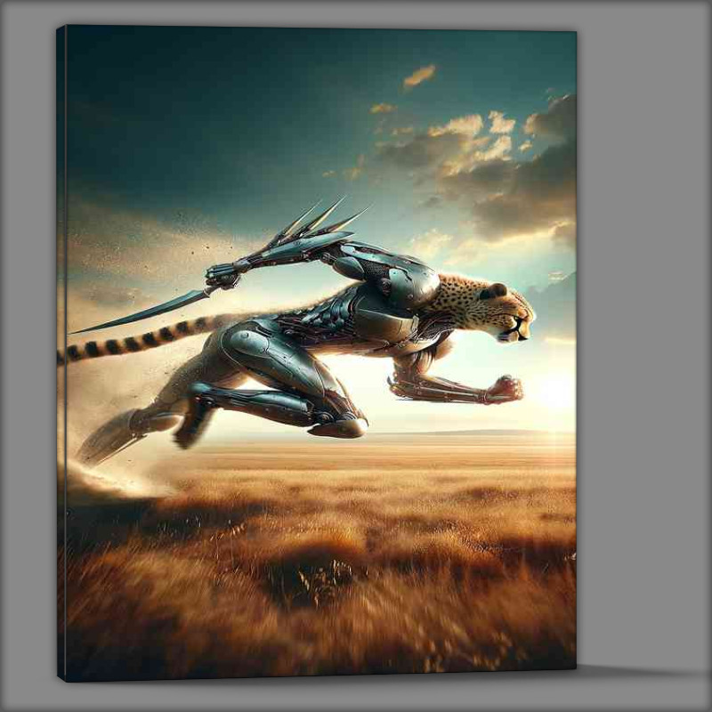 Buy Canvas : (Animal in an action packed scene Imagine a fierce cheetah)