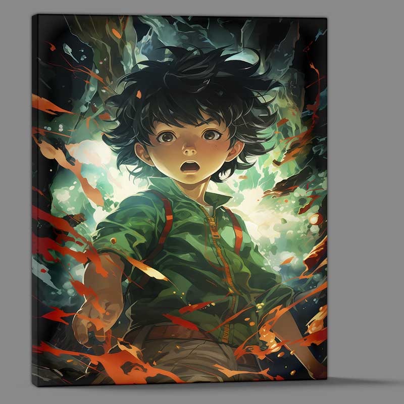 Buy Canvas : (Twilight lord a_boy with lightning flying over head)