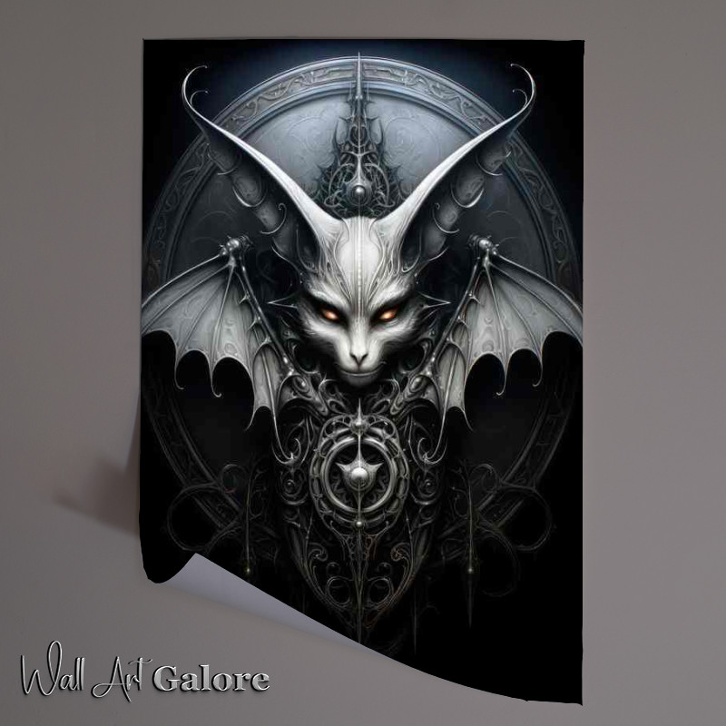 Buy Unframed Poster : (the black and white bat and yellow eyes)