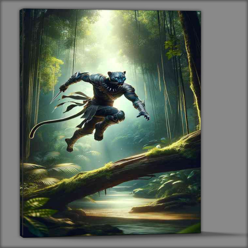 Buy Canvas : (Dynamic action Envision a stealthy panther)