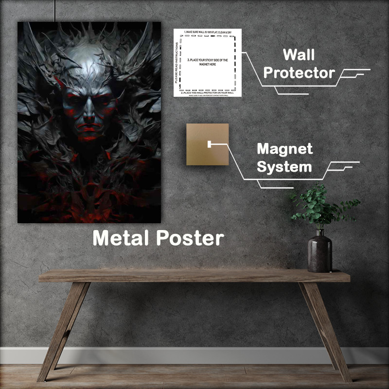 Buy Metal Poster : (the black demon with wings from his shoulders)