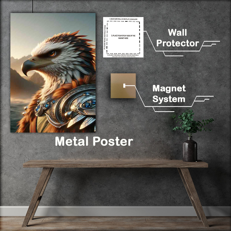 Buy Metal Poster : (Eagle warrior focusing)
