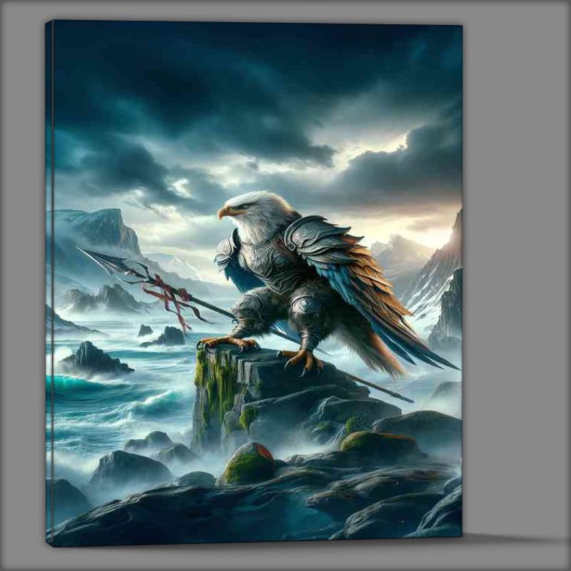 Buy Canvas : (Fantastic composition Visualize a fierce eagle)