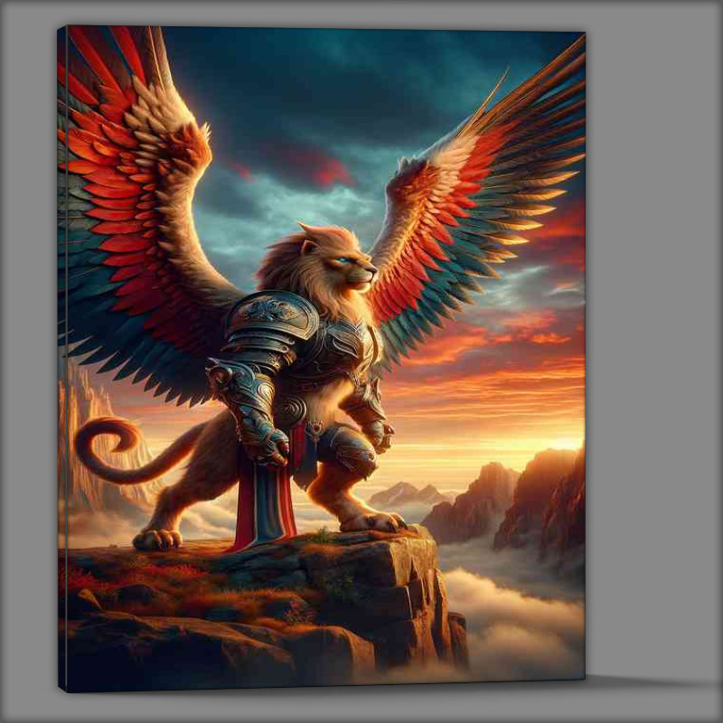 Buy Canvas : (Fantastic composition features the heart of a lion)