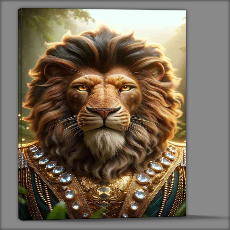 Buy Canvas : (Lion king capturing the majesty in his eyes)