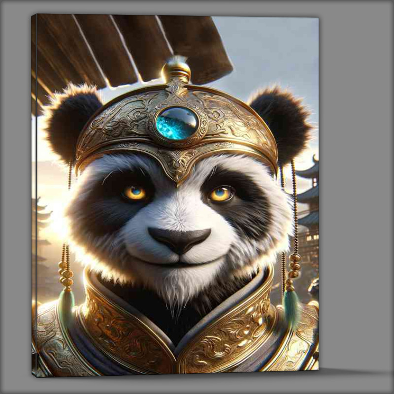 Buy Canvas : (Panda warrior highlighting the expressive face)