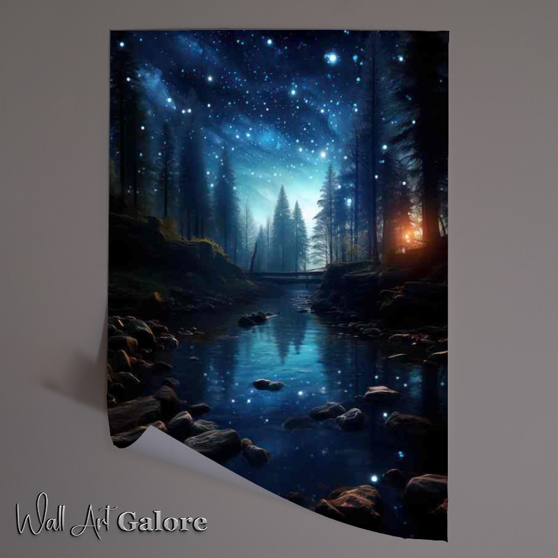 Buy Unframed Poster : (A starry sky Reverie Rivers)