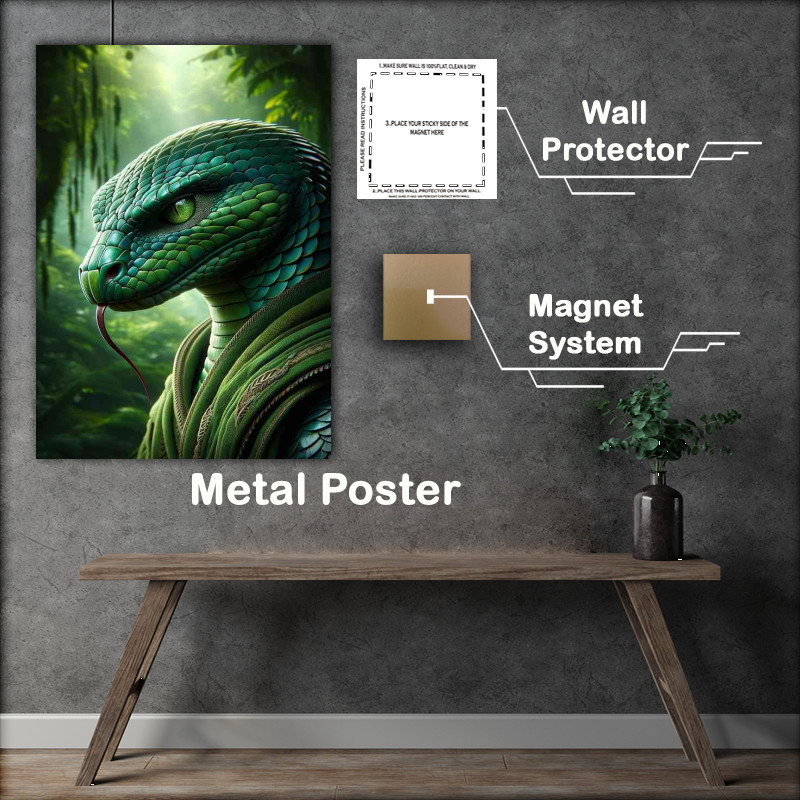 Buy Metal Poster : (Snake warrior focusing on the intense gaze)