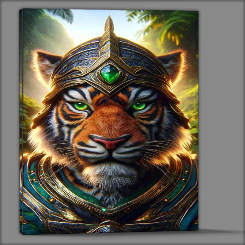 Buy Canvas : (Tiger warriors face capturing the fierce determination)